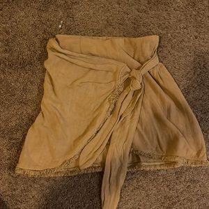 Boho Wrap Mini Skirt